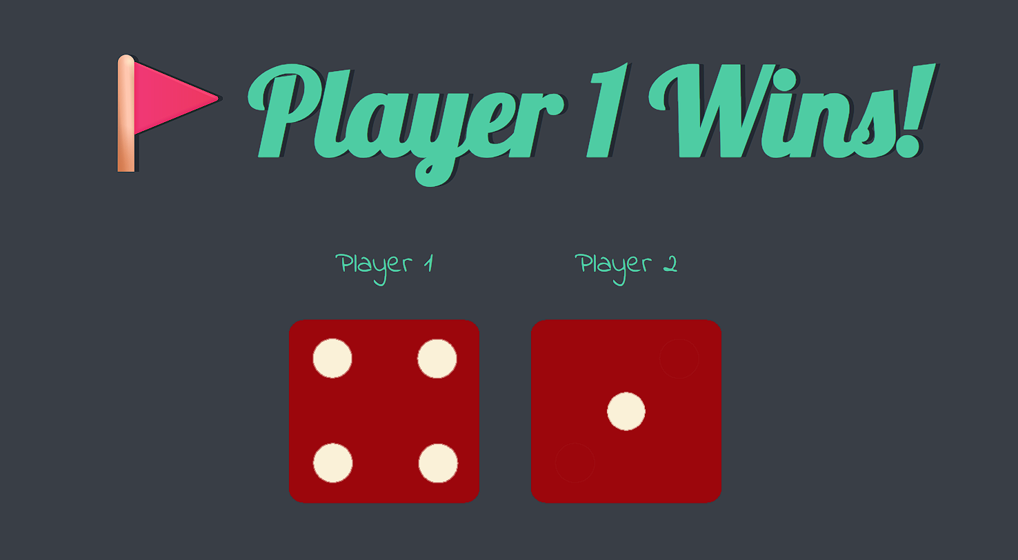 Dice game: 2 player game